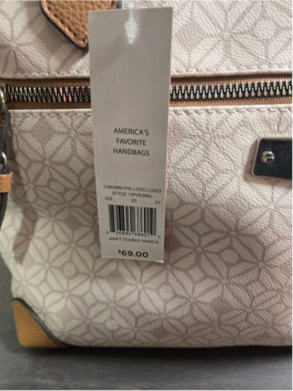 Women's ROSETTI Beige & Brown Logo Print Tote Bag One Size - Picture 3 of 11